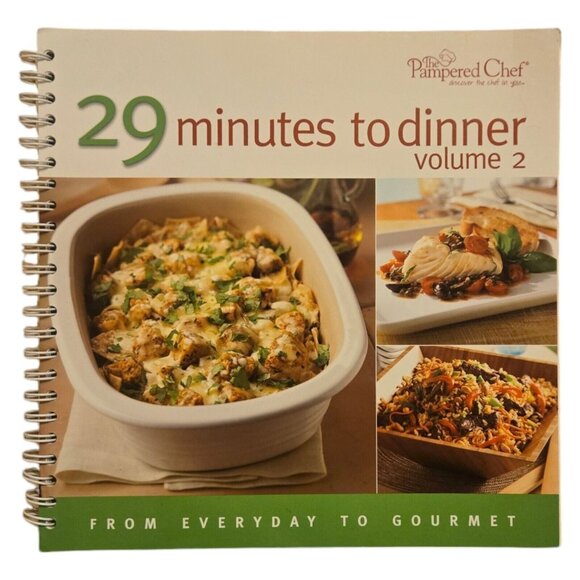 The Pampered Chef 29 Minutes To Dinner Volume 2 Cookbook Recipe Book - Picture 1 of 4